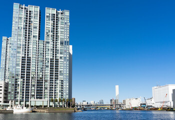 Obraz premium 東京 天王洲の風景 高浜運河 天王洲運河