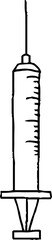 Monochrome Hand drawn syringe