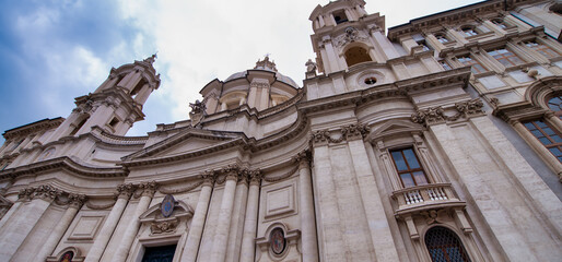 Navona Square Buildings in Rome, Italy