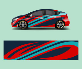 car7Racing car wrap. abstract strip shapes for Company car wrap, sticker, and decal template design vector