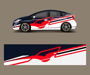 Obraz premium Car decal vector, graphic abstract racing designs for vehicle Sticker vinyl wrap