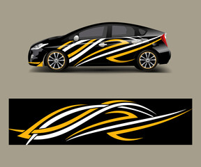 Car decal vector, graphic abstract racing designs for vehicle Sticker vinyl wrap