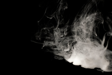White smoke effect on a black background wallpaper