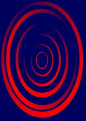 red circles on a blue background