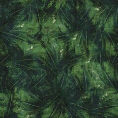 Green tropical palm tree leaves seamless pattern. High quality illustration. Vivid, detailed, and highly textured graphic design. Trendy jungle foliage for fabric or repeat surface design.