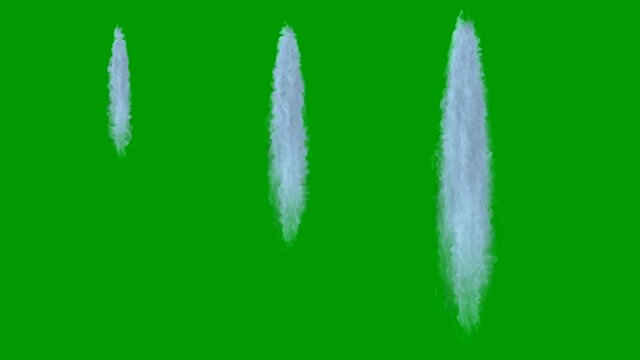 Waterfalls motion graphics with green screen background 