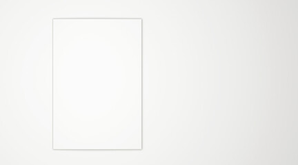 Blank book cover template isolated on white background. 3D rendering.