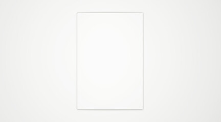 Blank book cover template isolated on white background. 3D rendering.