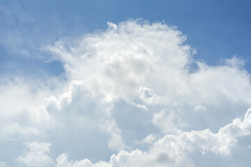 Naklejka na ściany i meble Beautiful sky with white clouds pattern background. Sky and clouds in daylight.