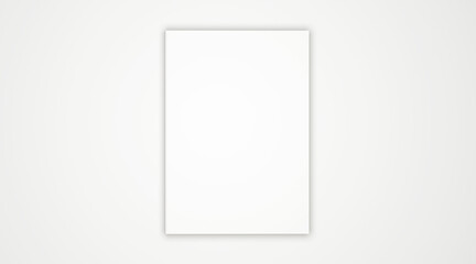 Blank book cover template isolated on white background. 3D rendering.