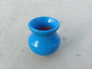 Blue Small Handmade Pot