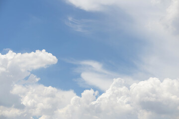 Beautiful clouds and blue sky. Soft sky with soft clouds background.