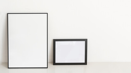 Empty photo frames
