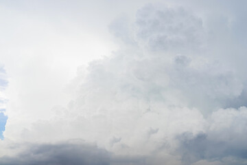 White cloud pattern and texture. Soft sky and clouds in daylight.