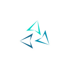 Triangle Logo Template vector icon illustration design