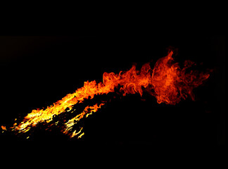 fire in the fireplace