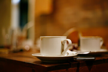cup of coffee on a table