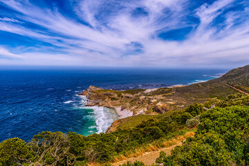 Fototapeta na wymiar Overlooking the Strait of Good Hope in South Africa
