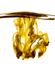 yellow ink in water