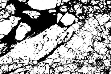 Obraz premium Black and white marble cracks simple texture. Vector illustration.