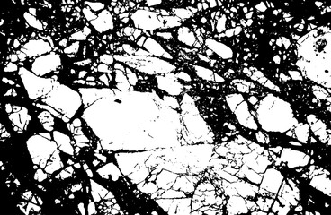Obraz premium Black and white marble cracks simple texture. Vector illustration.