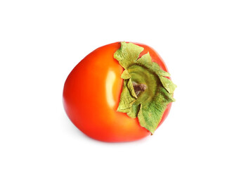 Delicious fresh ripe persimmon isolated on white