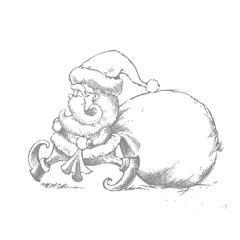Santa claus, Sketch hand drawn