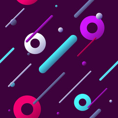 Abstract dynamic background. Multicolored diagonal lines and circles.