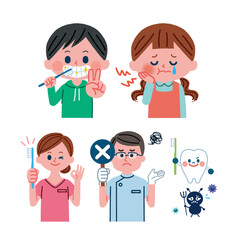 虫歯予防イラストセット