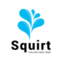 Fototapeta premium Water squirt fountain logo icon vector template.