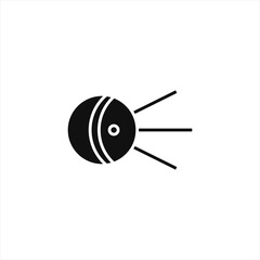 Old satellite, Exploration icon for your website, logo, app, UI, product print. Exploration concept flat Silhouette vector illustration icon.
