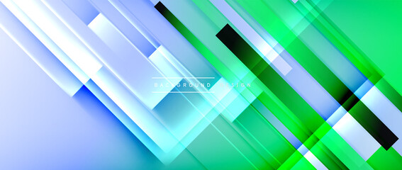 Obraz premium Dynamic lines on fluid color gradient. Trendy geometric abstract background for your text, logo or graphics