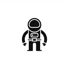Astronaut icon for your website, logo, app, UI, product print. Astronaut concept flat Silhouette vector illustration icon.