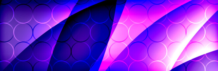 Fluid gradient neon color waves, vector abstract background