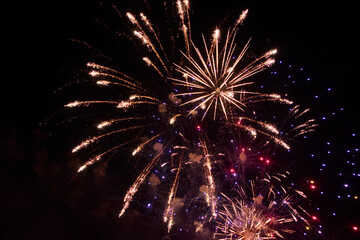 Feuerwerk, Nacht, Himmel, Lichter