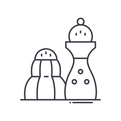 Seasoning icon, linear isolated illustration, thin line vector, web design sign, outline concept symbol with editable stroke on white background.