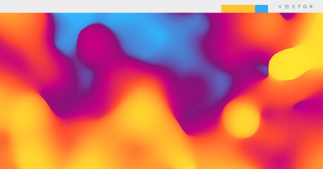 Abstract blurred color background. Trendy gradients. Vector illustration for advertising, marketing, presentation or screen. Fantasy digital art.
