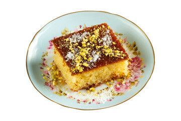 Homemade traditional Turkish dessert Revani