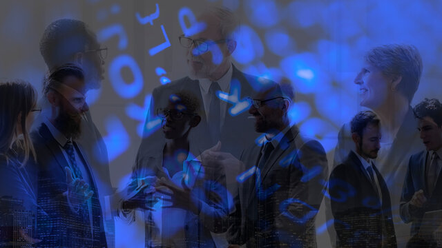 Business people in discussion