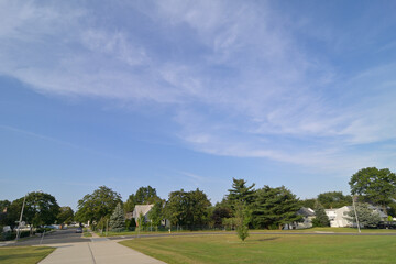 アメリカの郊外住宅地：レヴィットタウンの街並み