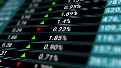 Stock Market monitor screen while open market for trading sell and buy stock online. Business economic and finance concept. - Powered by Adobe