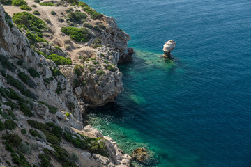 Nature sculpture in Cape Melagavi, Corinthia, Greece.