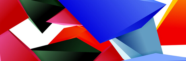Obraz premium Triangle mosaic abstract background, 3d triangular low poly shapes. Geometric vector illustration for covers, banners, flyers and posters and other