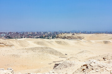 Egypt, Giza - Excursion to the desert. Vacation to Africa.