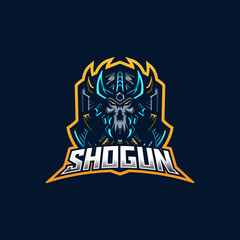 ninja esport gaming mascot logo template for streamer team. esport logo design with modern illustration concept style for badge, emblem and tshirt printing