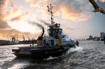 Hamburg Elbe Hafen Schlepper