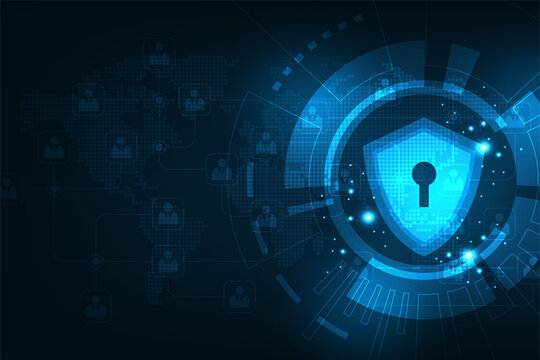 Vector technology background in the concept of security systems.