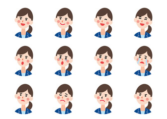 丸アイコン_OL　（主線なしフラット）