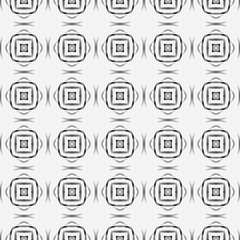 Ikat repeating  swimwear design. Black and white 