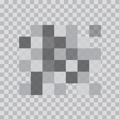 Censored gray on checkers background. Pixel background. Simple graphic design. Stock image. EPS10.